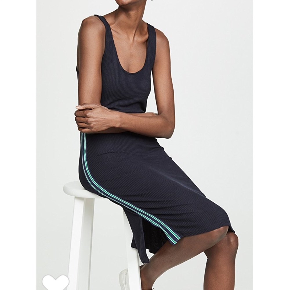 Cupcakes and Cashmere Merci Ribbed Knit Tank Dress Size M Navy Blue NWT - Picture 4 of 7